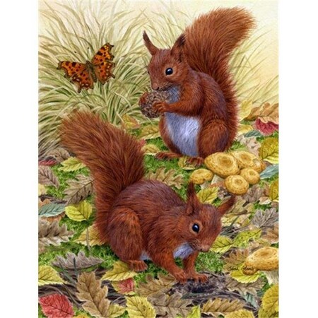 Carolines Treasures Carolines Treasures ASA2133GF Red Squirrels Flag Garden Size ASA2133GF